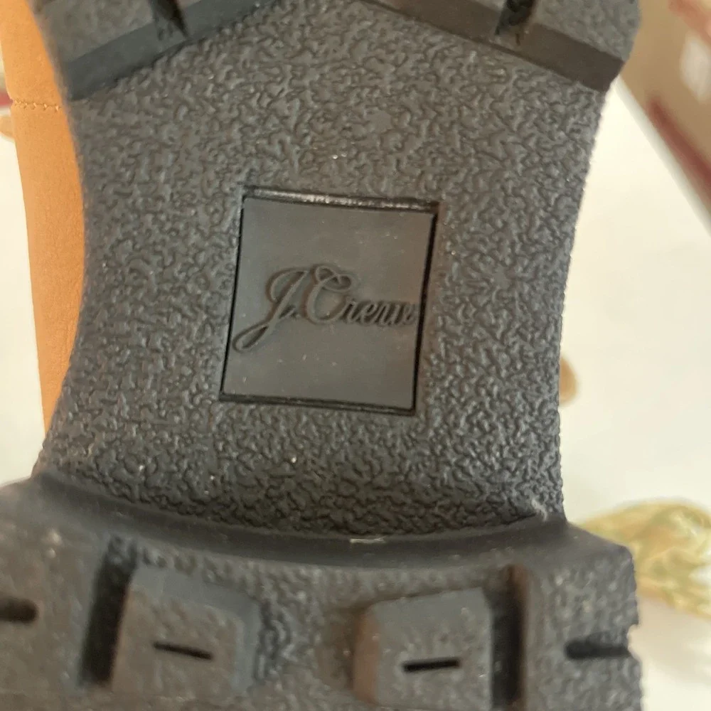NEW WOMENS 8 J CREW NORDIC WINTER BOOTS IN LEATHER W SHEARLING BRONZED CLAY READ
